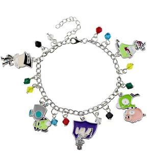 Invader Zim pendant bracelet ajustable size Nickelodeon vintage cartoon